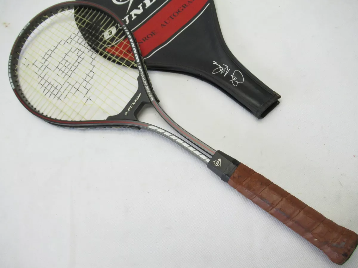 DUNLOP McENROE AUTOGRAPH ALUMINUM TENNIS RACQUET (4 3/8) LONG TERM STORAGE
