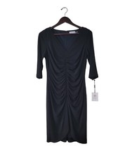 NWT Calvin Klein Women's 3/4 Sleeves Short Lined Black Sheath Dress Size 10(M)