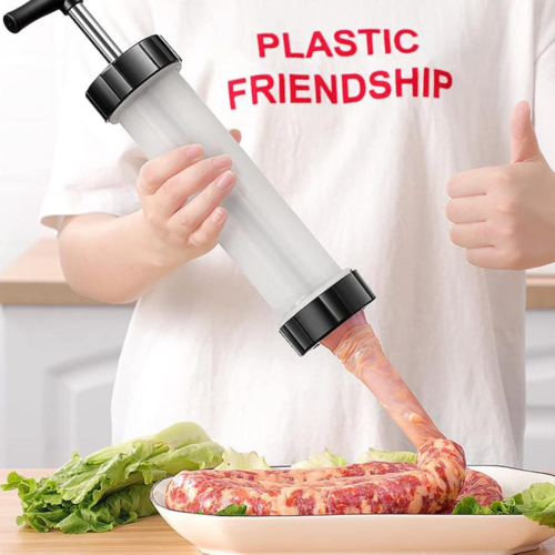Sausage Stuffer - Homemade Manual Sausage Maker, Fast Meat Filling Machine, Food - Picture 7 of 12