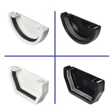 Gutter External Stop End Cap Half Round Fits 112mm Round and Square.