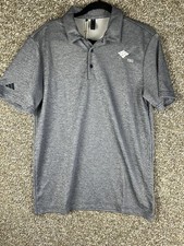 ADIDAS Blue Mens Golf Polo Shirt Blue Medium Spacedye New LOGO