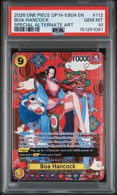 ボア・ハンコック #112 SPECIAL ALTERNATE ART One Piece Boa Hancock SP Special Alt Art OP14-112 EB04 English PSA