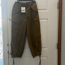 New KBB by KAHLANA Women's Mid-Rise Straight Leg 'The Cargo Jogger' Pants Small