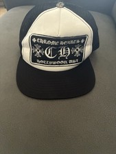 Men s Black And White Chrome Hearts Trucker Hat Brand New