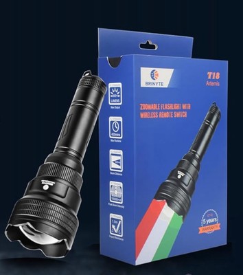 Brinyte T18 Red Green White Zoomable LED Hunting Light, IPX6 Waterproof 