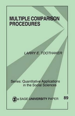 Multiple Comparison Procedures by Larry E. Toothaker (English) Paperback Book