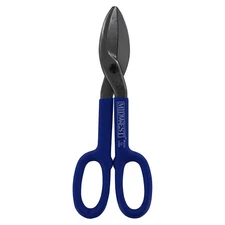 MIDWEST Tinner Snip - 10-Inch Straight/Wide Curved Metal Cutter with Forged B...