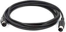 MIDI Cable - 5 Pin DIN Connectors, Shielded, Molded Connector Shells, 28 AWG, 10
