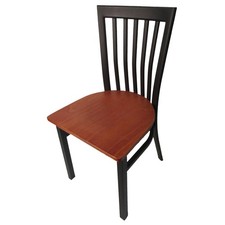 Oak Street Mfg SL4279CH Jailhouse Chair w/Cherry Wood Seat