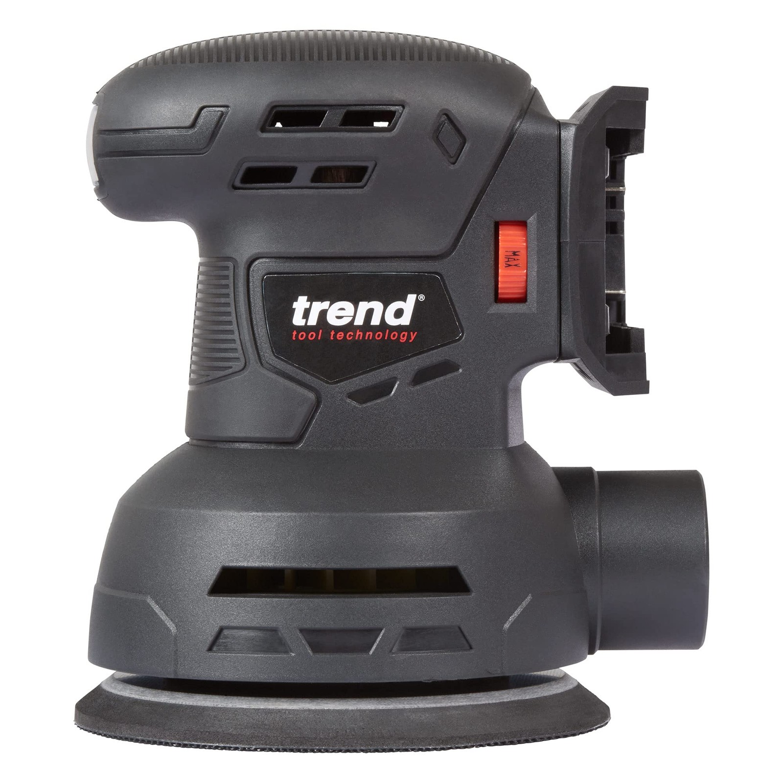 Trend T18S/ROS125B 18v Cordless Random Orbital Sander 125mm No Batteries No Battery Charger No Case - Image 3
