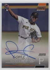 2022 Topps Stadium Club Chrome Orange Refractor /25 Roansy Contreras Auto 05gv