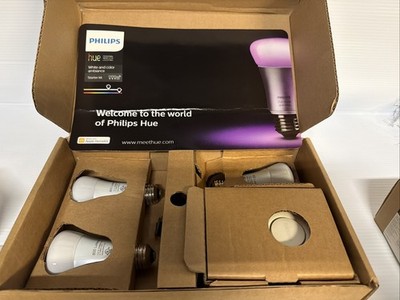 Philips Hue 456210 Starter Kit + Dimmer + 3 Extra White Bulbs + 1 Color Bulb