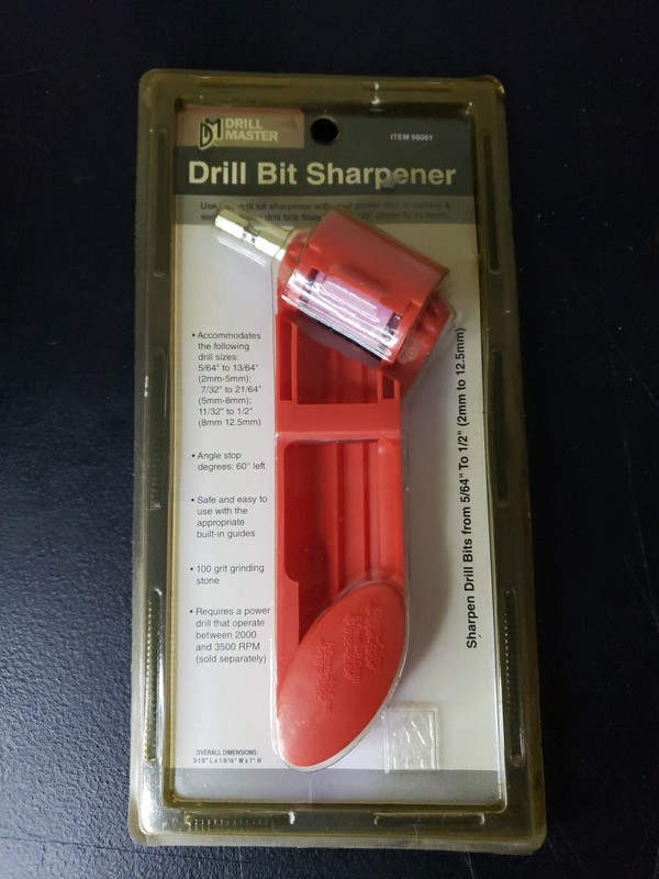 Drill Master Drill Bit Sharpener Designed For Use With a Power Drill