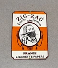 VINTAGE 12” 1969 ZIG ZAG CIGARETTE PORCELAIN SIGN GAS OIL CAR TRUCK MOTORCYCLE