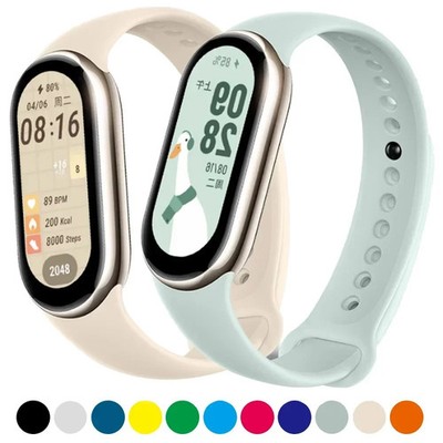 Armband f. Xiaomi Mi Band 8 NFC Silikon Sport Armband Quick Release
