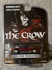 Greenlight Hollywood The Crow Red Black 1973 Ford Thunderbird 1:64 Diecast Car …