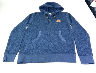 Element Highland Hooded Henley Sweatshirt Eclipse Navy Men's Size M