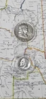 2 Coin Rare Proof 1957 Franklin 50c and Roosevelt 10c " 90%  Silver UnCirculated