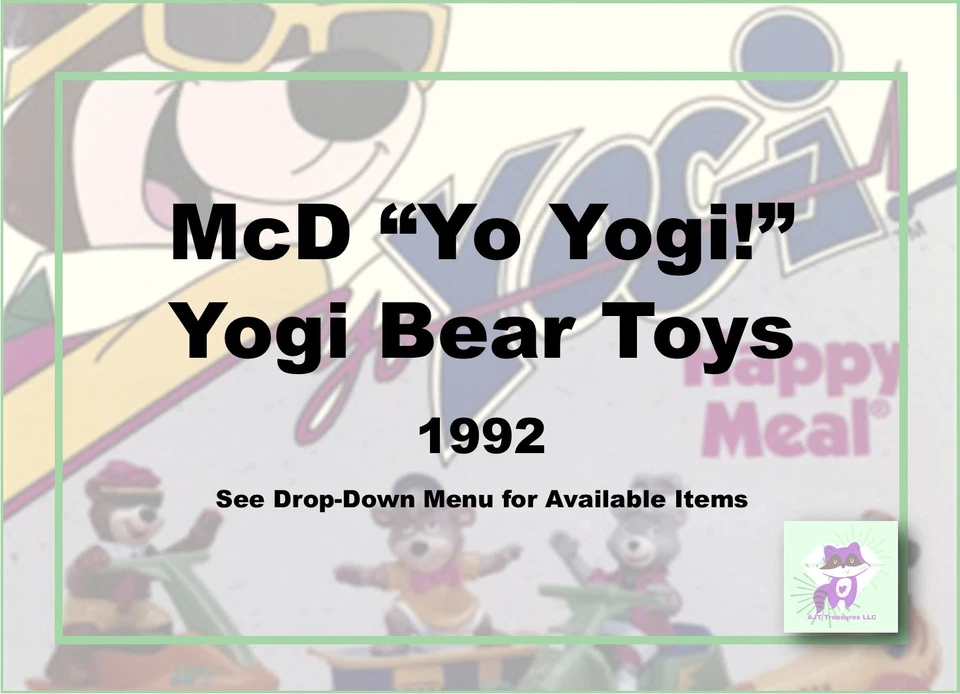 McDonald's 1992 Hanna Barbera Yo Yogi! Yogi Bear Toys-Pick! - Image 1 of 1