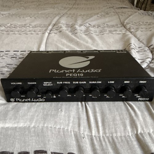 Planet Audio PEQ10 Car Equalizer - 4 Band, Pre-Amp, Half Din, Subwoofer Output