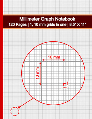 Metric Millimeter Graph Paper Notebook: 8.5 X 11 Inch | 1mm, 10mm square grids i