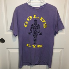 Vintage Gold's Gym Medium Comfort Wash Purple T Shirt