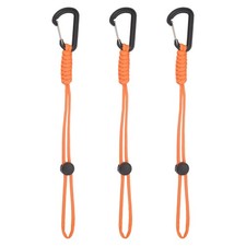 Paracord Keychain Carabiners, 11" 3Pcs Orange-Fitting for Outdoor
