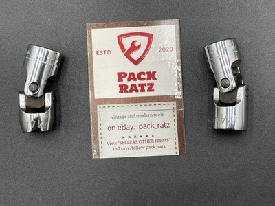 Lot Of Proto 3/8 Drive Universal Joint Swivel Sockets 7/16  & 1/2 , 6 Point, USA