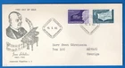STAMPS FINLAND- Birth Centenary of Sibelius (composer), set of 2, FDC,  1965-#