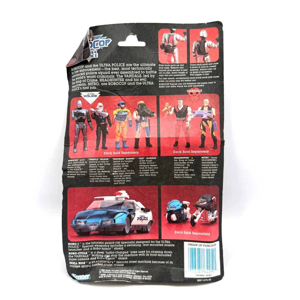 Robocop Ultra Police Birdman Barns Air Specialist Kenner 1988 sellado. LEER Foto 2 de 2