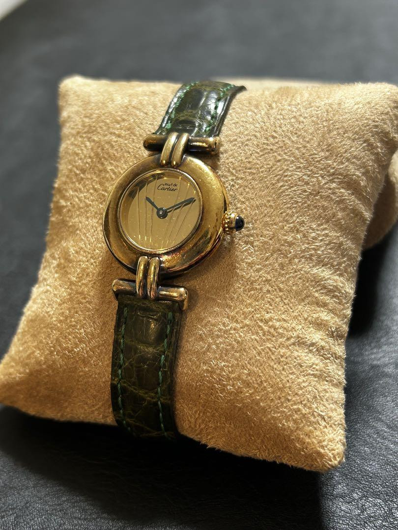 Authentic Cartier Must Cadran Gold Vermeil 590002 Women's 925