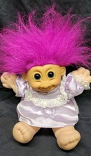 Russ - 12" Soft Body Troll Doll / Figurine with Pink Hair Blue Eyes With Dress