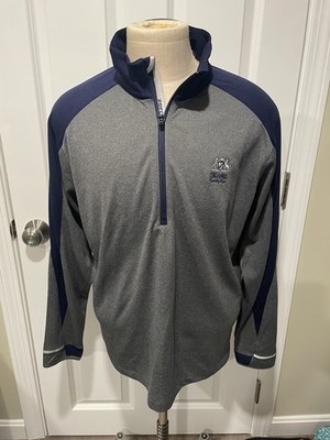 Zero Restriction Men's Z425 1/4 Zip, Charcoal/Navy, XL, Logoed
