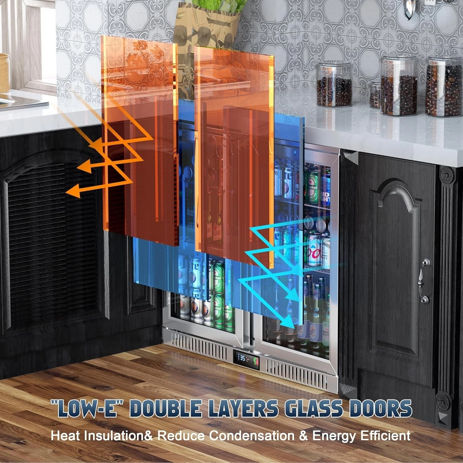 Euro Grand 198L Under Bench Beer Back Bar Fridge Mini Freezer Refrigerator - Picture 10 of 16