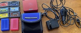 Nintendo Game Boy Advance/Red, Chargers- Outlet & Car, Case, 6 Games 2 Holders