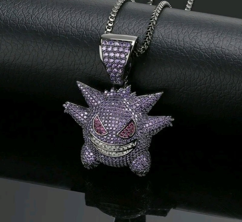 Pokemon Gengar! PURPLE Chain Rhinestone. Factory Sealed Ground Advantage 🔮
