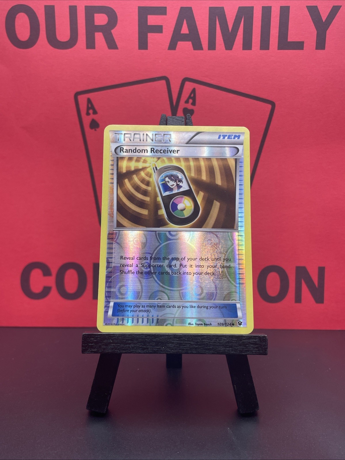Random Receiver Trainer 109/124 Fates Collide Pokemon TCG Reverse Holo NM