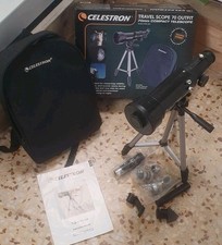 Celestron Travel Scope 70 Portable Refractor Telescope #21035 D70/F400 + Tripod