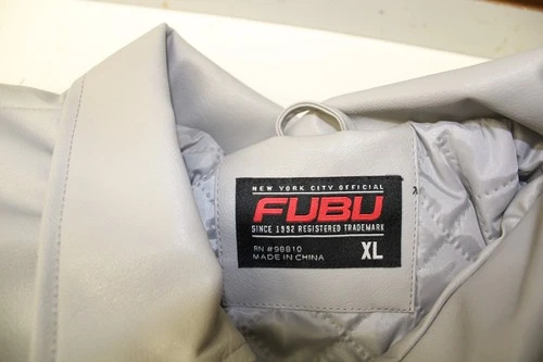 NEW FUBU Men's Bomber Varsity 92 Jacket Leather New York City Official 98810 image 5