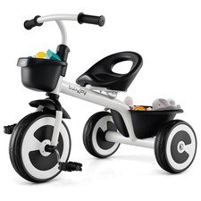 Toddler Tricycle Kids Trike with Adjustable Seat Front Rear Storage Baskets