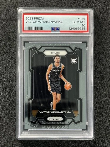 2023-24 Panini Prizm Victor Wembanyama #136 Base Rookie RC PSA 10 GEM MT &07074