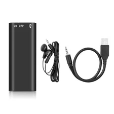 8GB 3-in-1 MP3 Player & Voice Recorder, 48H Battery, USB Type C, WAV 192kbps