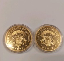 Double Eagle 1861 Commemorative 2003 goldplated Coin x 2