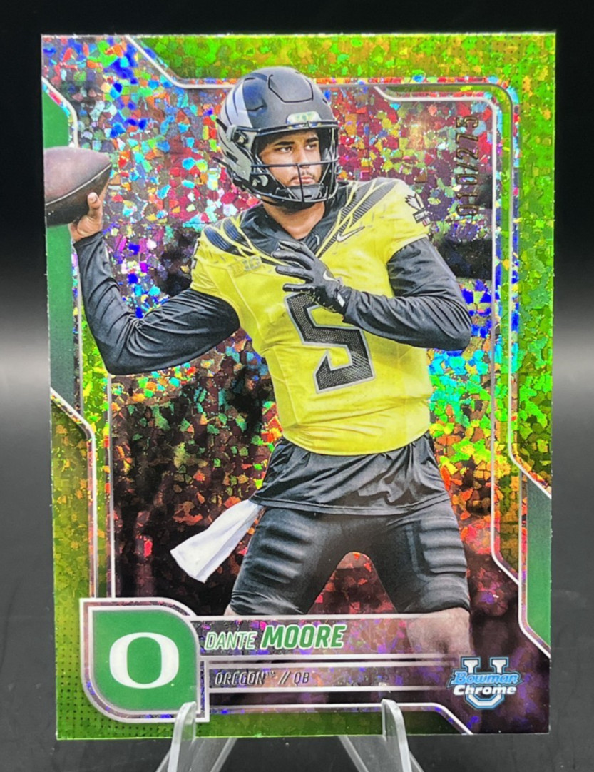 2025 Bowman U Chrome #137 Dante Moore Lime Green Mini-Diamond #/275
