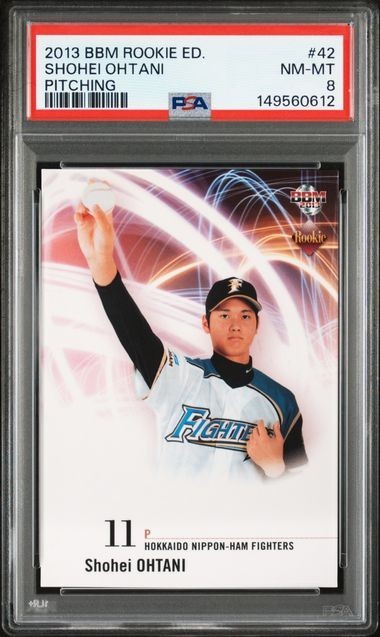 Shohei Ohtani 2013 BBM Rookie Edition #42 Pitching PSA 8 RC | eBay