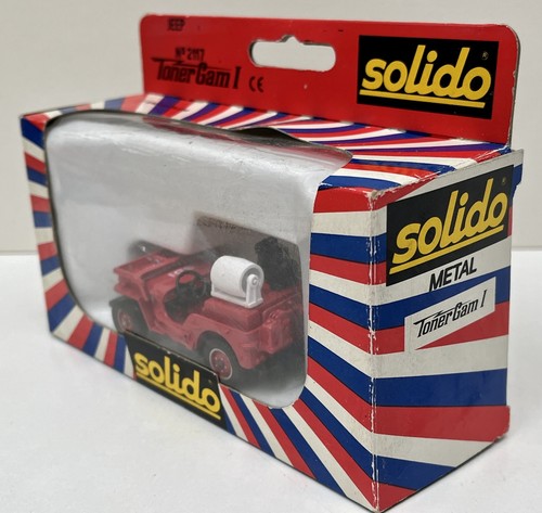 Jeep Willys Pompiers avec dévidoir SDI du Var Cogolin - Solido 2117, 1987 - Neuf - Imagen 3 de 3