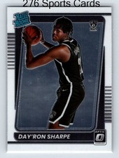 2021-22 Donruss Optic Rated Rookie Dayron Sharpe #165 Brooklyn Nets