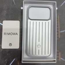 RIMOWA Metal Fashion Phone Case for iPhone Silver 17 16 15 14 13 Pro max