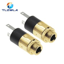 5 Pack HQ Gold Plated 3.5mm Stereo Female Audio Jack Connector Panel Mount