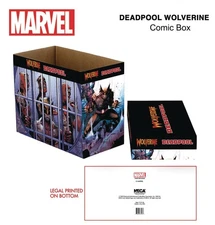 MARVEL WOLVERINE AND DEADPOOL GRAPHIC SHORT BOX COMIC BOOK 5 PACK STORAGE BOXES
